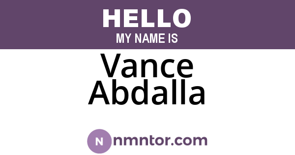 Vance Abdalla