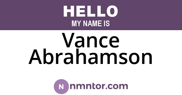 Vance Abrahamson