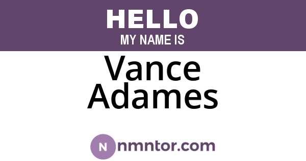 Vance Adames