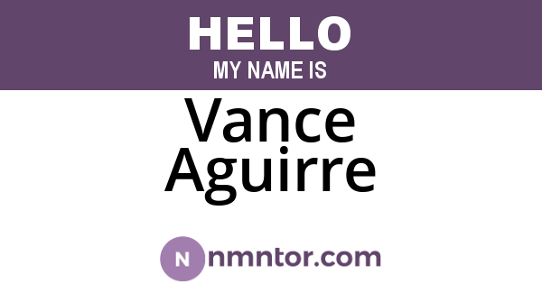 Vance Aguirre