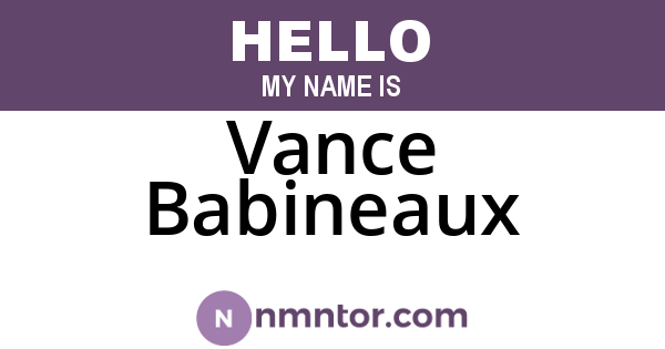 Vance Babineaux