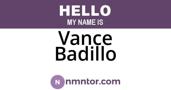 Vance Badillo