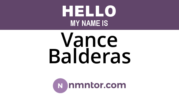 Vance Balderas