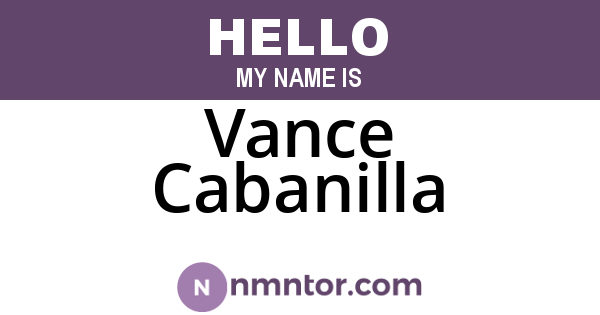 Vance Cabanilla