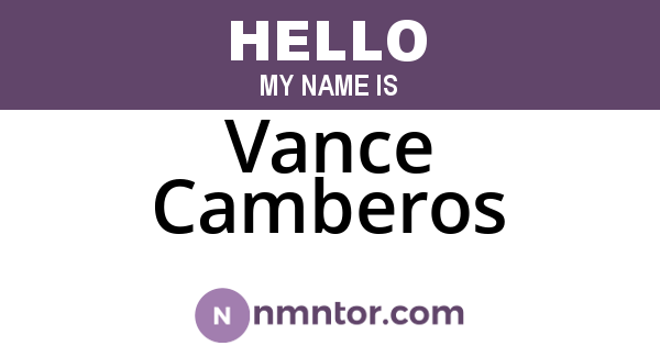 Vance Camberos