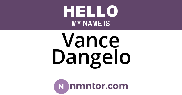Vance Dangelo
