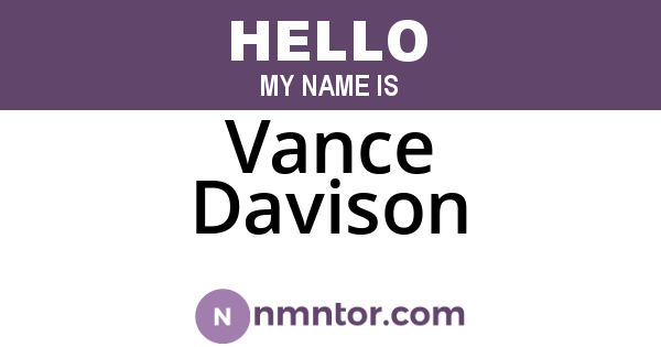 Vance Davison