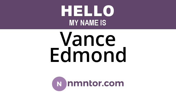 Vance Edmond