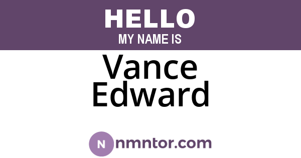 Vance Edward