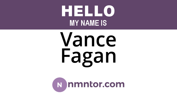 Vance Fagan