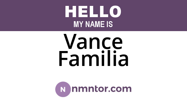 Vance Familia