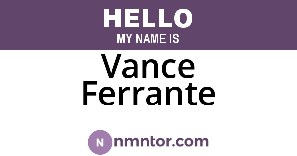 Vance Ferrante