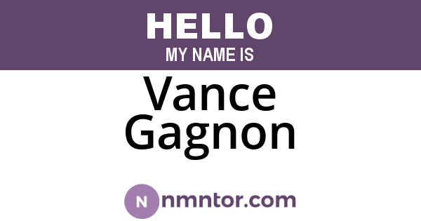 Vance Gagnon