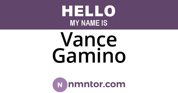 Vance Gamino
