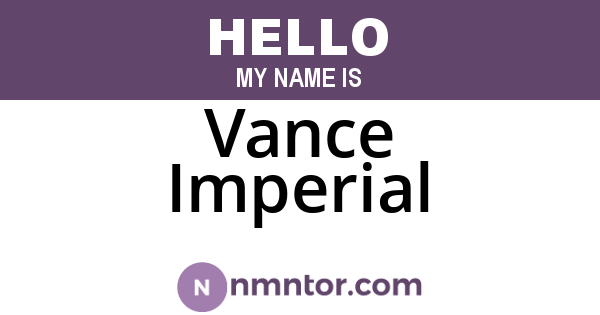 Vance Imperial