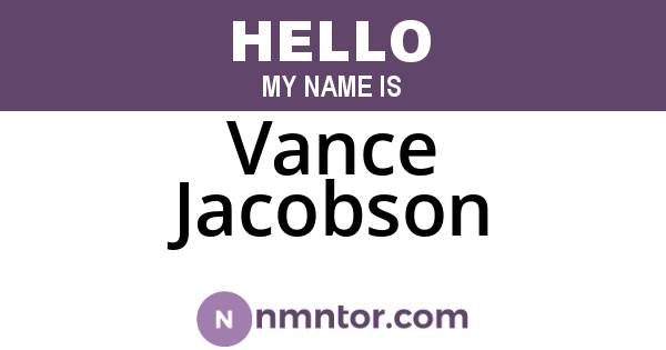 Vance Jacobson