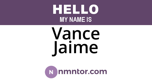 Vance Jaime