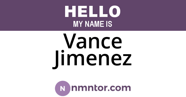 Vance Jimenez