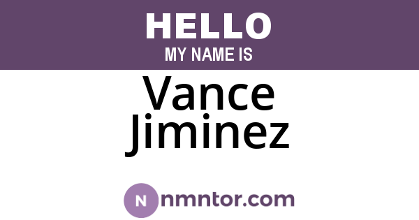 Vance Jiminez