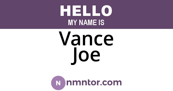 Vance Joe