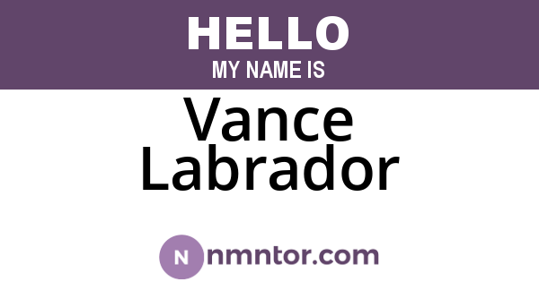 Vance Labrador