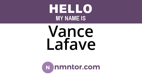 Vance Lafave