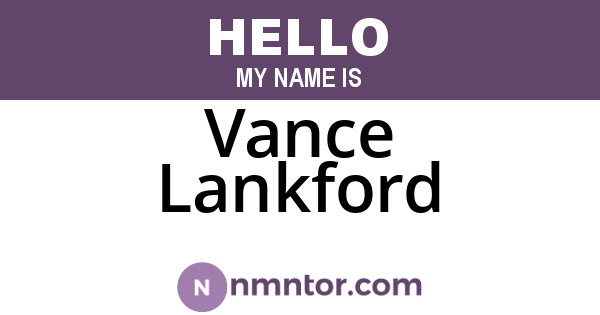 Vance Lankford