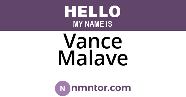 Vance Malave