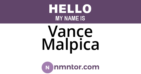 Vance Malpica