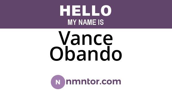 Vance Obando