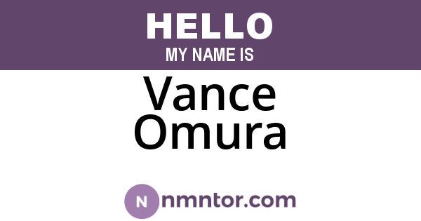 Vance Omura