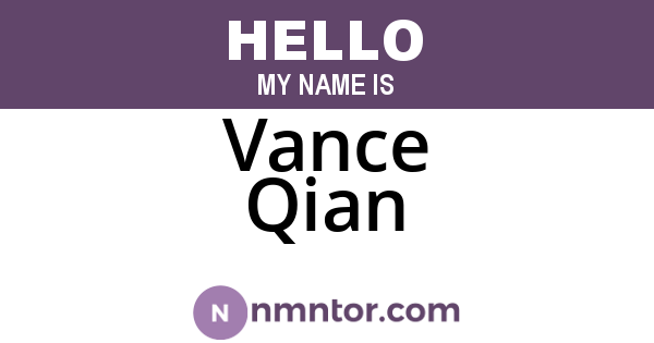 Vance Qian