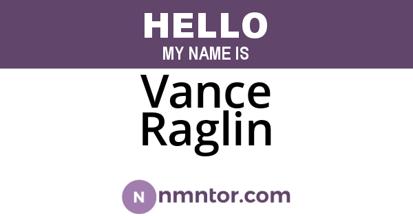 Vance Raglin