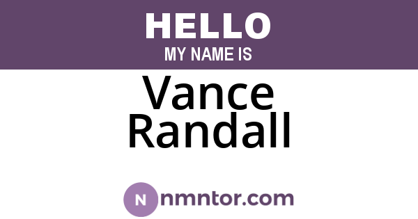 Vance Randall