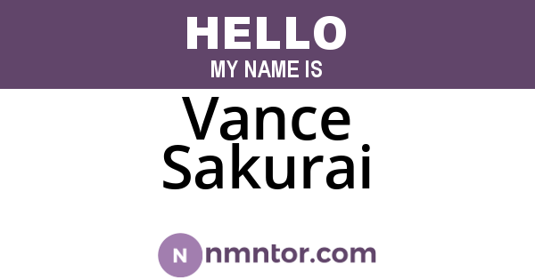 Vance Sakurai