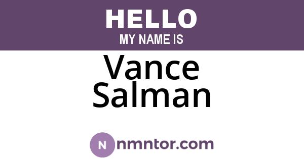 Vance Salman