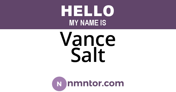 Vance Salt