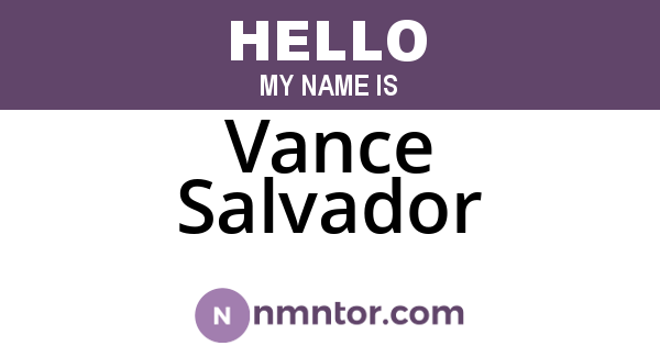 Vance Salvador