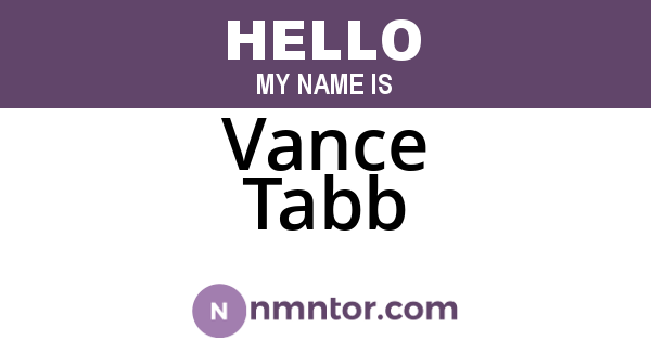 Vance Tabb