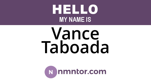 Vance Taboada