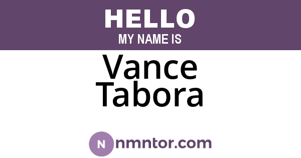 Vance Tabora