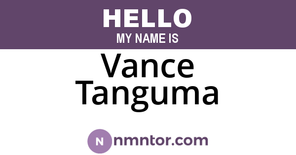Vance Tanguma
