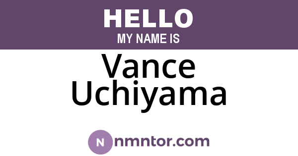 Vance Uchiyama