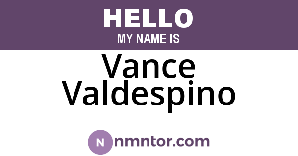 Vance Valdespino