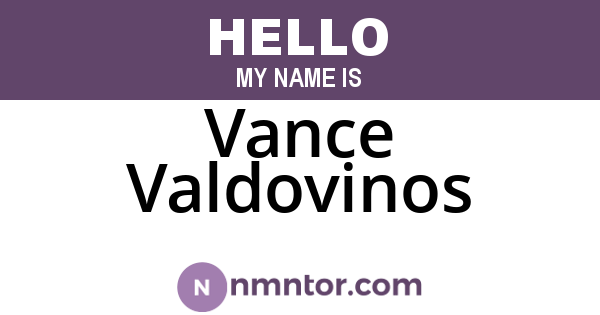 Vance Valdovinos