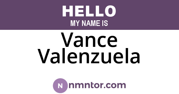 Vance Valenzuela
