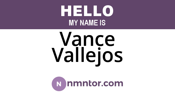 Vance Vallejos