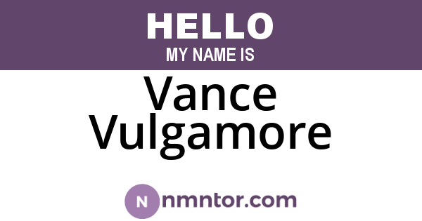 Vance Vulgamore