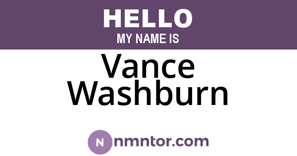 Vance Washburn