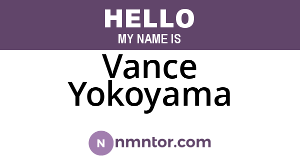 Vance Yokoyama